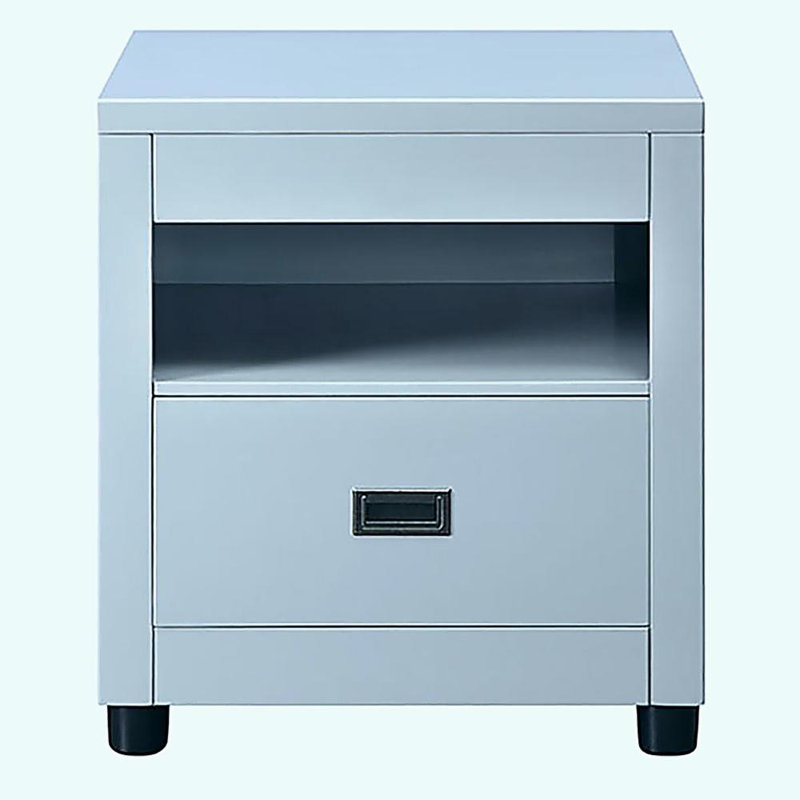 Dove grey storage end table