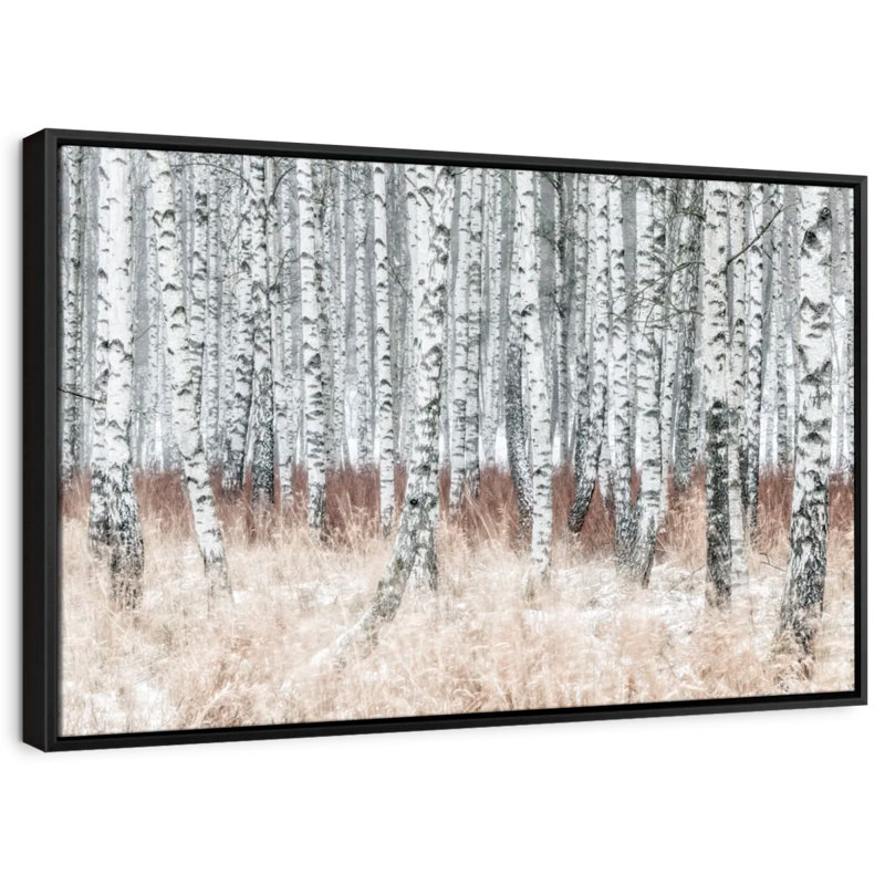 Winter Season Birch Forest Canvas Print, 9" H x 13" W