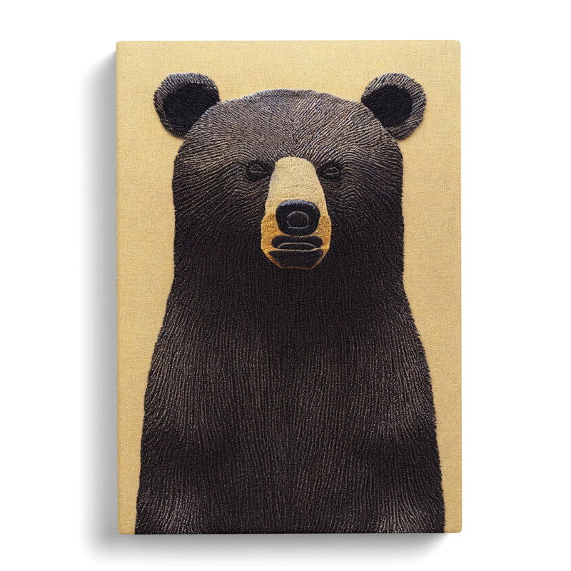 CAN-V0523-207X Bear Embroidery Vol.1 - Wrapped Canvas Print, 50cm H x 35cm W