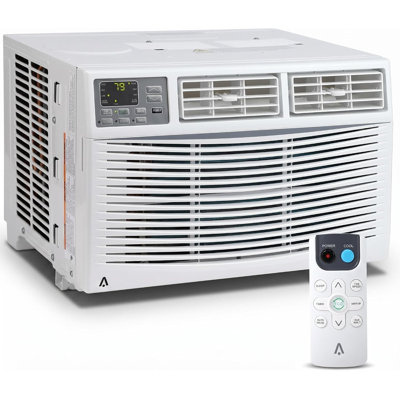 Climatiseur de fenêtre 8 000 BTU, ventilateur / déshumidificateur 3-en-1, 3 vitesses, Wi-Fi intelligent et télécommande, redémarrage automatique, installation facile, refroidit 350 pieds carrés
