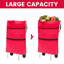 Petit chariot de magasinage pliable, chariots pliables 2 en 1 avec roues, chariot compact portable imperméable-121250747