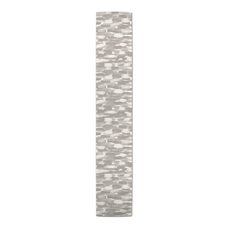 Colier Rectangle Polyester Table Runner, 90" x 16", Light Gray