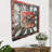 Wall Clock 24" Square Oversized for Living Room decor with Real Moving Gears America Collection-94246273