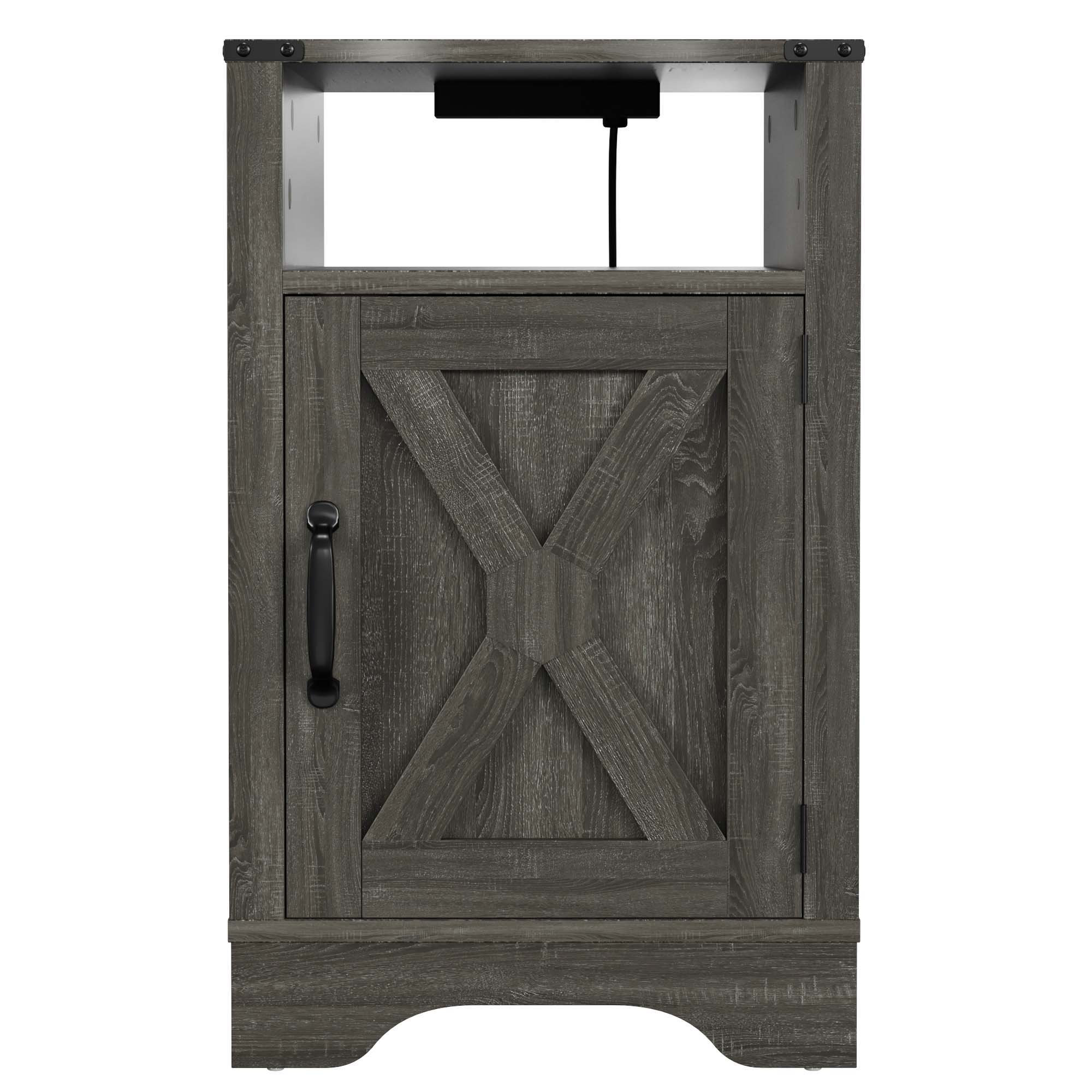 Wentygam Farmhouse Nightstand Side Table, Wooden Rustic End Table, Tall ...