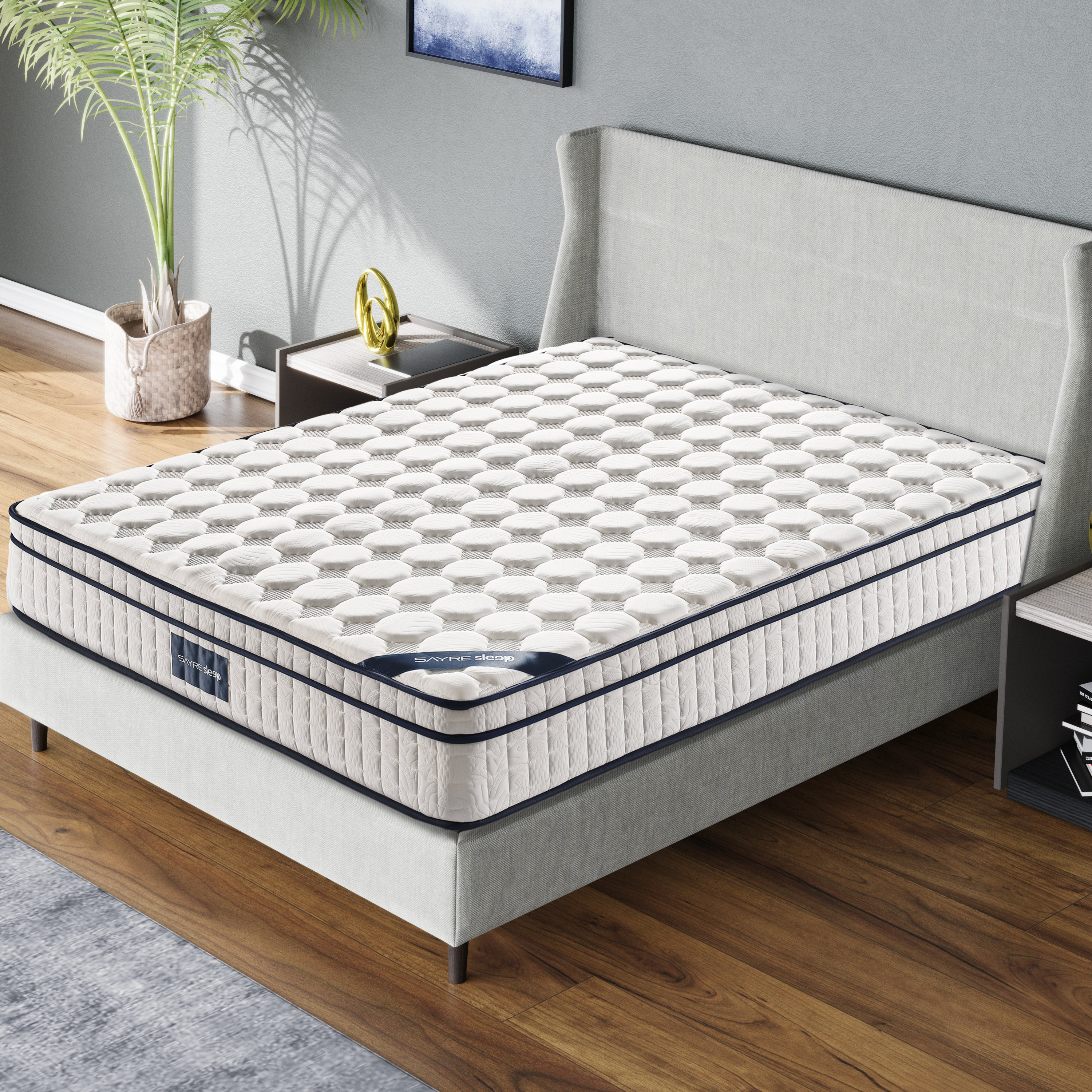 Bella Via 12" Queen Medium Gel Memory Foam Mattress Wayfair