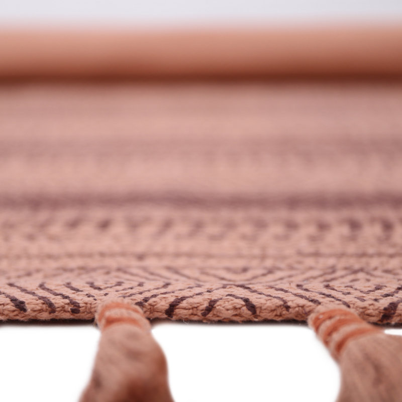 Khalaf Striped Hand Woven 100cm X 150cm Area Rug