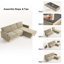 86.6'' 3-Level Adjustable Chenille Reversible L-Shaped Sectional-419267791
