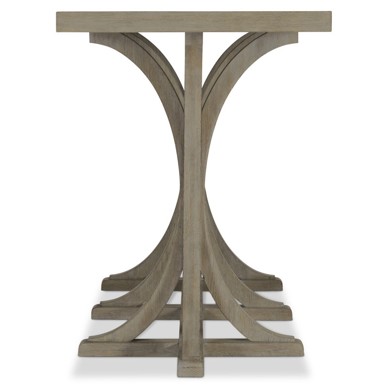 Albion Transitional Gray Wood Console Table with Storage