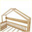 Structure de lit pleine grandeur pour enfants en bois avec garde-corps de sécurité, rangement sous le lit, tiroir et lumière, naturel-1175736882