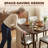 5-Piece Dining Table Set for 4, Mid-Century Modern Kitchen Table and Chairs with Padded Seats and Backrests, Solid Wood Frame for Small Space, Dining Room, Living Room, Cream White-220140952