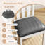 Ensemble de 2 chaises de salle à manger rembourrées en bois avec siège rembourré et structure en bois d'hévéa-1036305453
