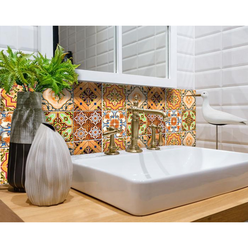 Carreaux de mosaïque en vinyle auto-adhésif, H 4 po x l 4 po x P 0,1 po