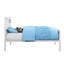 Lit plateforme en métal blanc, lit de cargaison accueillant, sommier tapissier non requis avec finition, design, pour chambre à coucher chic