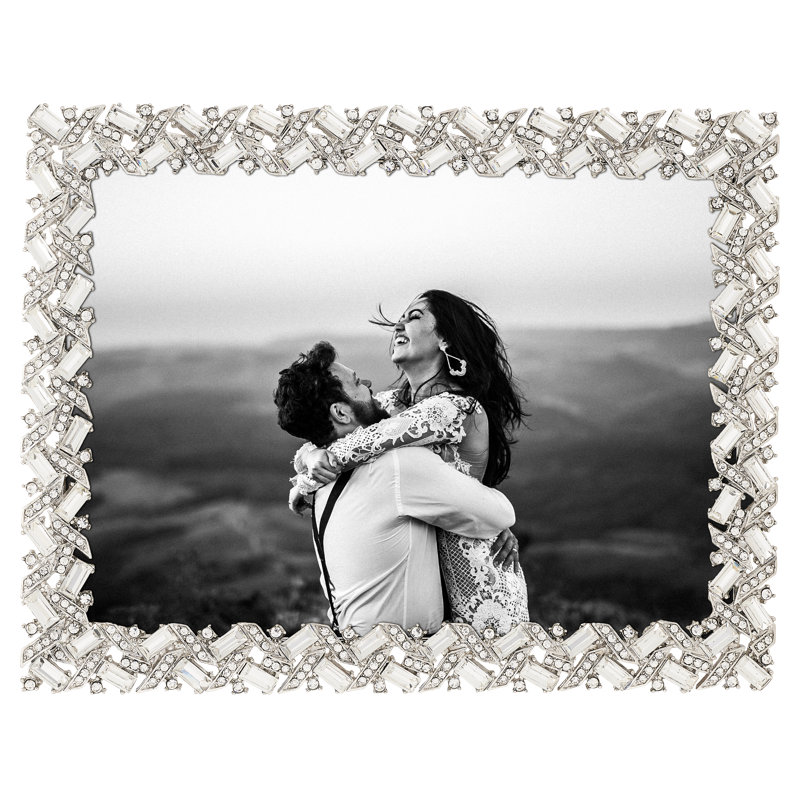 Silver Hamilton Picture Frame, Crystal