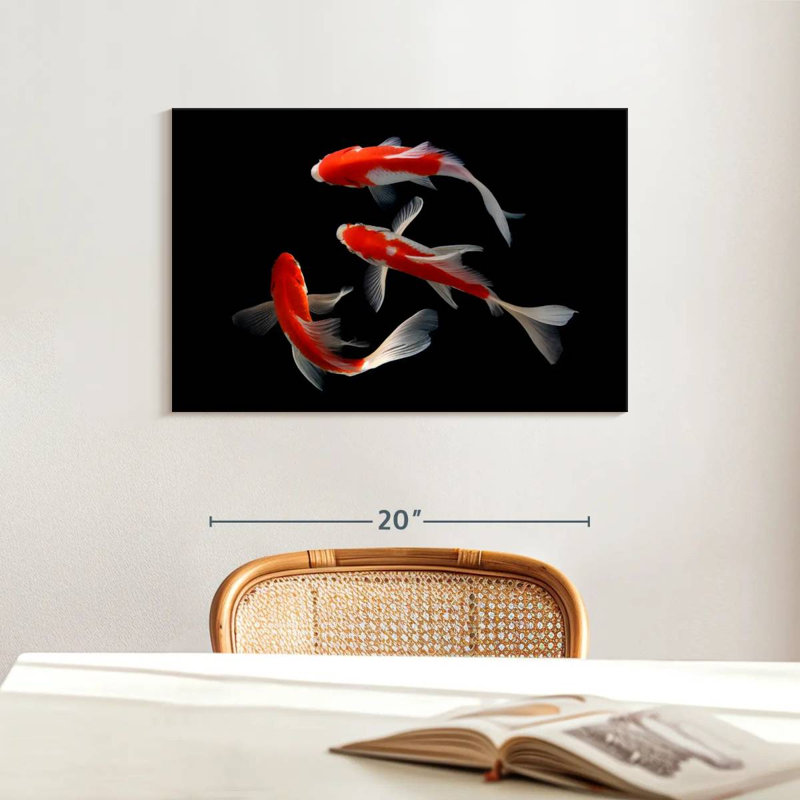 Koi Fish Trio, 16" H x 24" W