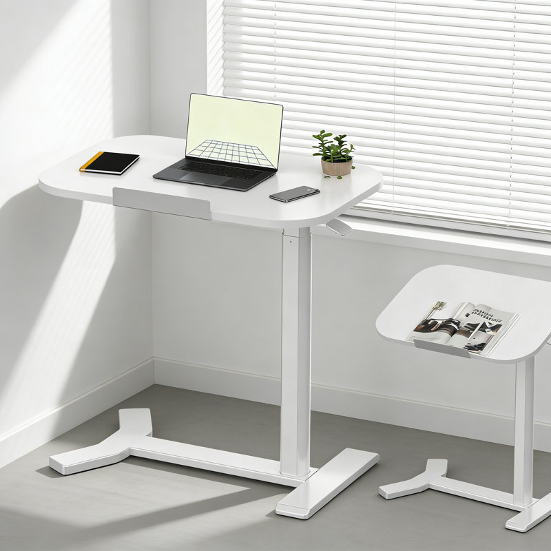 Adjustable Computer Desk, White