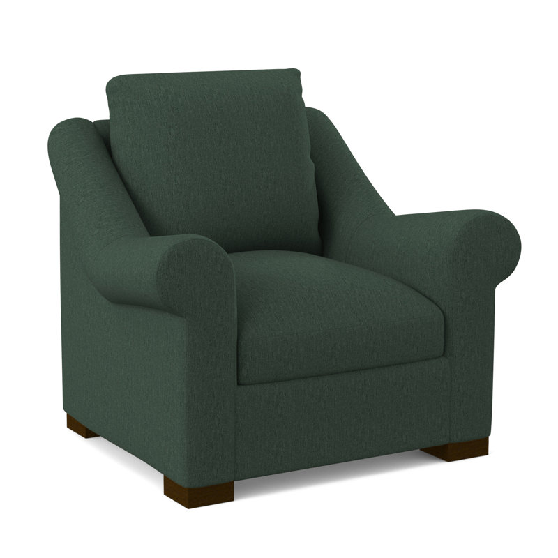 Canyon Armchair, American Walnut, Filigree Ivory 100% Polyester