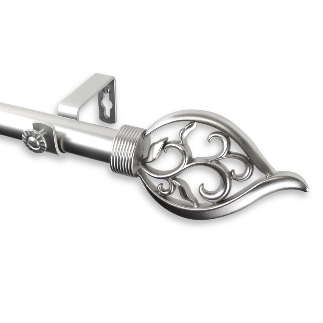 Rinker Adjustable Single Curtain Rod Fleur De Lis Living 