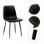 Chaise d'appoint noire Diyan