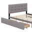 Grand lit plateforme tapissier avec tiroirs et lit gigogne-117902256