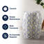 Lula 17.25" Traditional Blue and Green Floral Chinoiserie Ceramic Drum Garden Stool, Pierced Indoor/Outdoor Patio Seat & Side Table