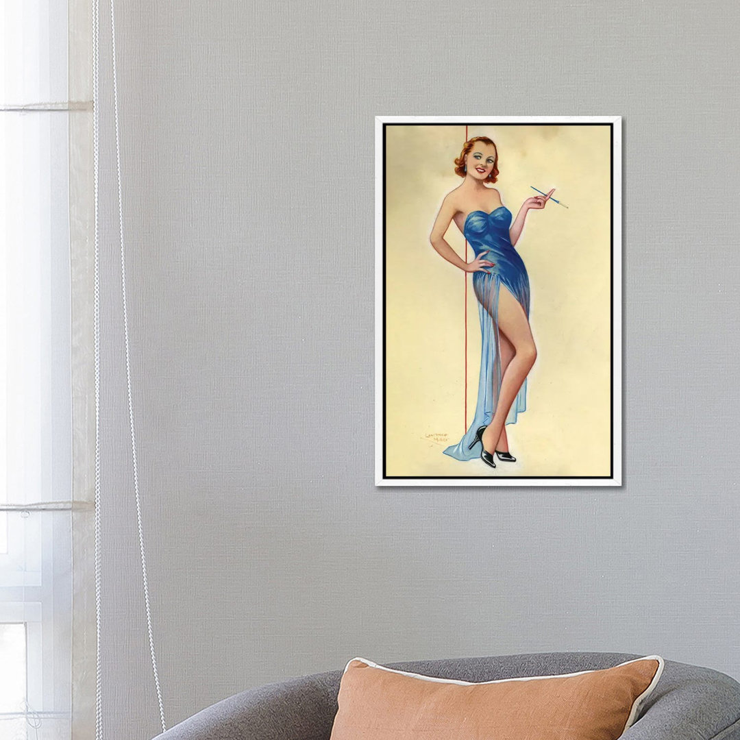 1940s UK Pinup Poster von Laurence Miller - Galerie-verpackte Leinwand Giclée auf Leinwand