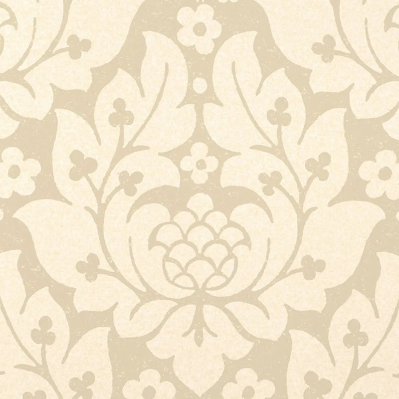 Fiore Damask Wallpaper, Linen