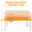 Table pliante portative orange 4 pi 4 po poids pliable intérieur et extérieur 135 kg-1230420020