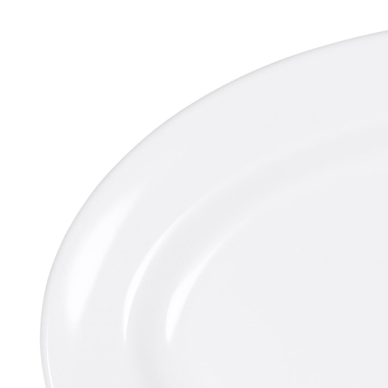 Elite Global Solutions Platter, White, 0.75" H x 12.75" W x 8.75" D