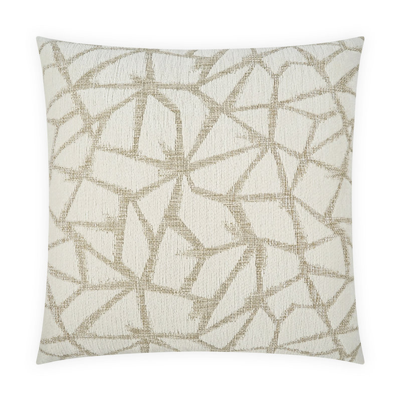 Crackle Pillow Cover & Insert, Gray/Cream, Square 22"