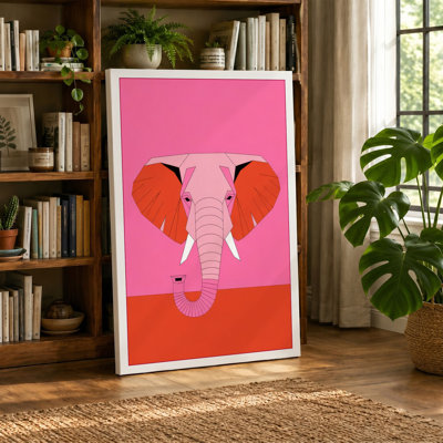 Elephant Geometric - Wrapped Canvas