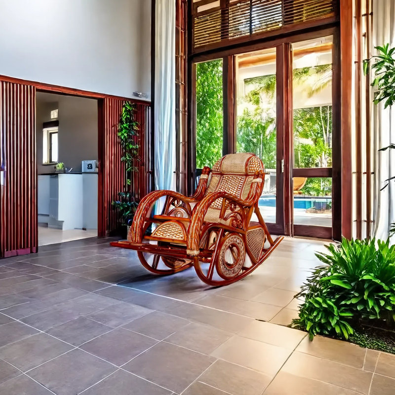 Quality rattan woven leisure home rocking chair