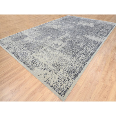Alieen One-of-a-Kind Rectangle 12'0" X 18'2" New Age Area Rug in Gray