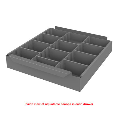 12.62'' W 9 -Drawer Steel Side Chest