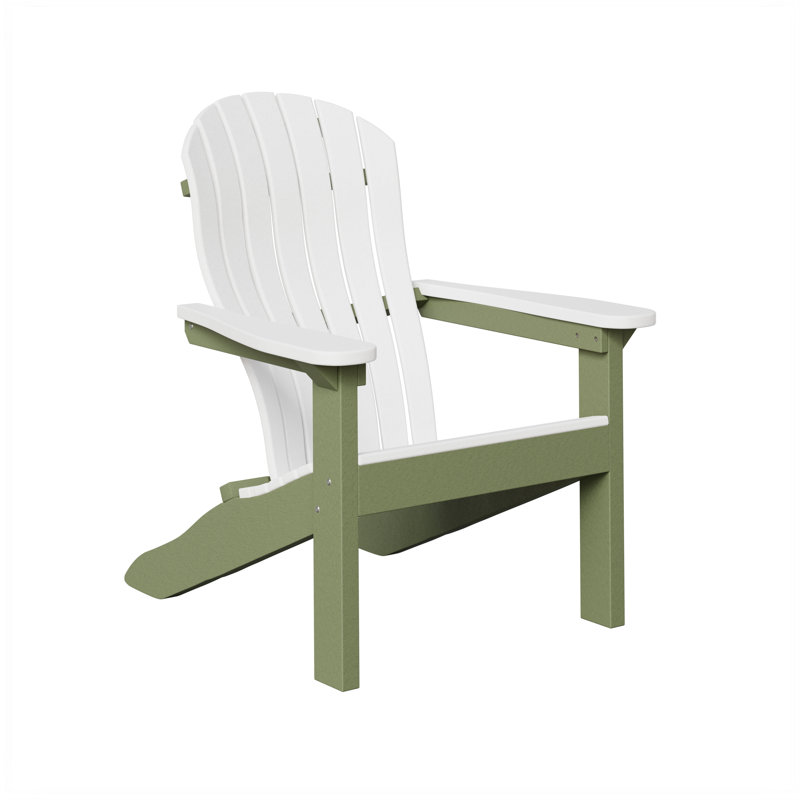 Berlin Gardens Contour Adirondack Chair, White with Sage