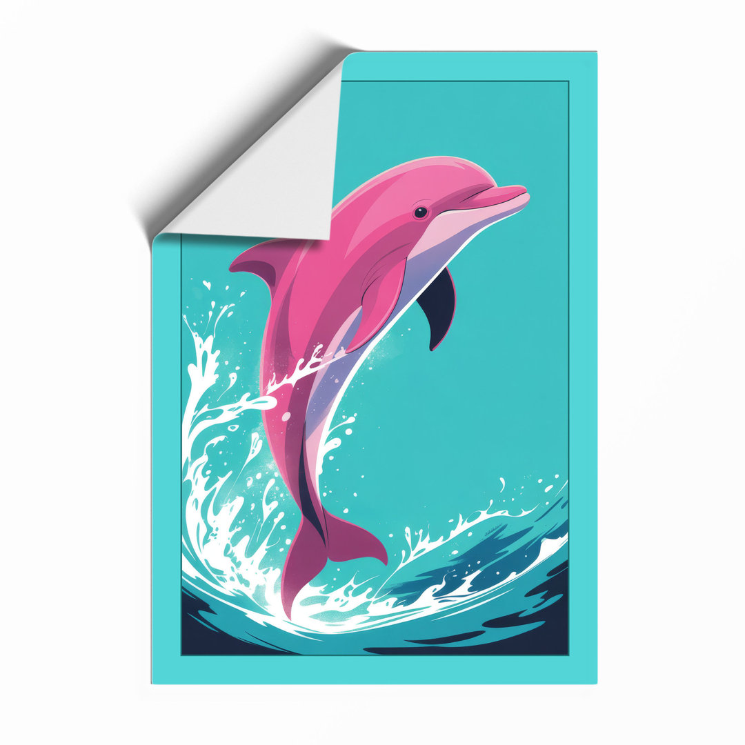 Leaping Dolphin Coastal - Framed Print