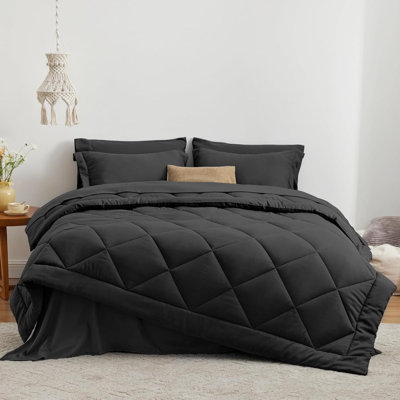 Full Comforter Set , 7 Pieces Full Bed In A Bag, All Season Full Bedding Sets With 1 Comforter, 1 Flat Sheet, 1 Fitted Sheet, 2 Pillowcase And 2 Pillow Sham