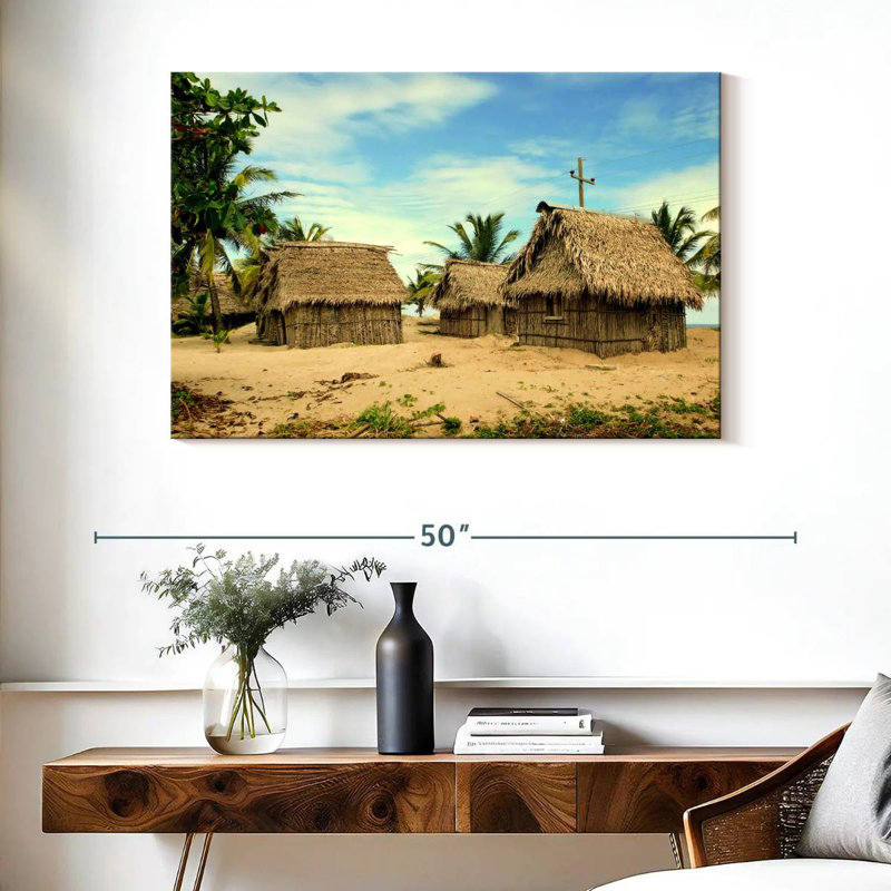 Cabanes de plage Alvord Garifuna Village, H 26 po x l 39 po
