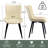 Lynnsey Tufted Leather Upholstered Dining Modern Wingback Side Chairs with Metal Legs-820389094