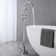 2 Handle Floor Clawfoot Tub Faucet with Diverter