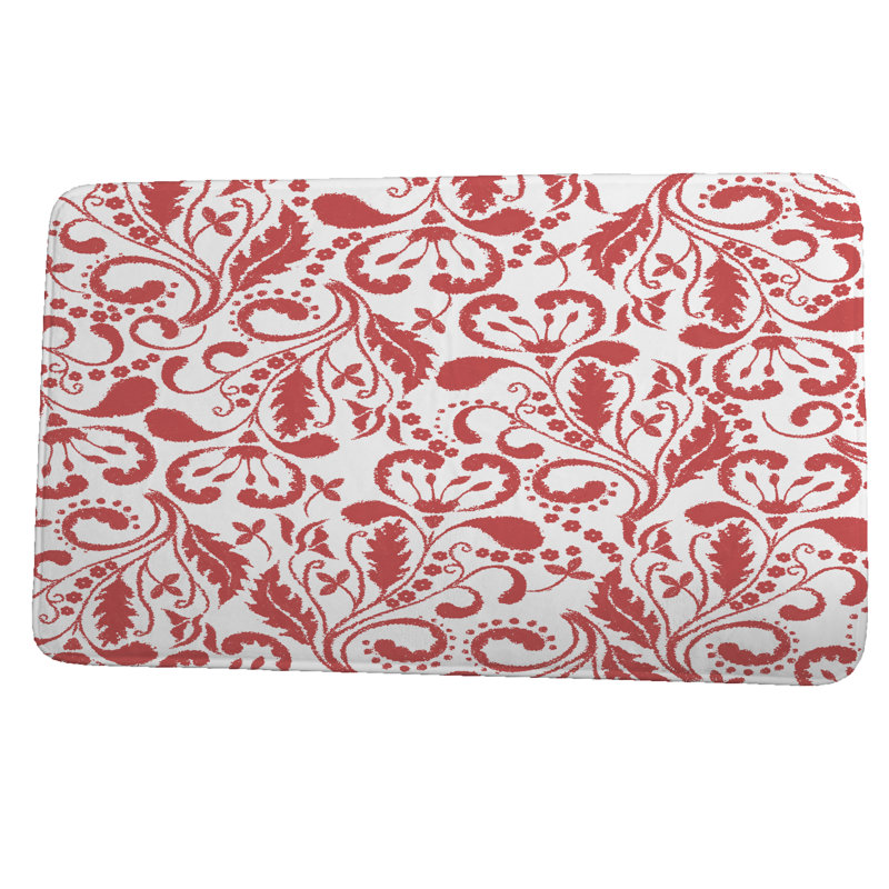 Tapis de bain Luellen, l 17 po x L 24 po, Corail
