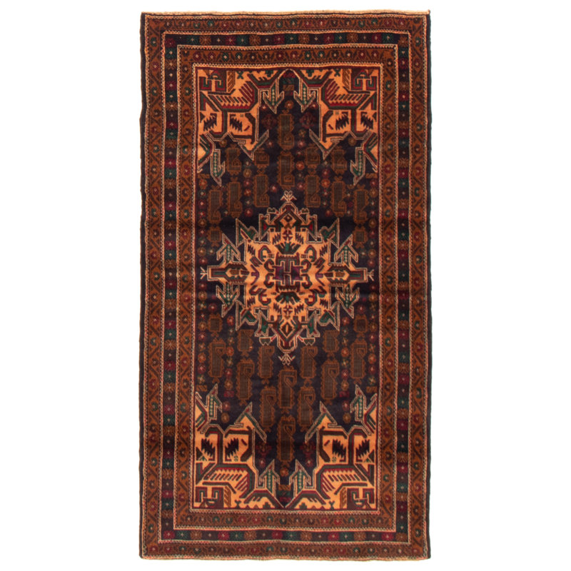 Tapis bleu marine foncé Lynnisha 3 pi 6 po x 6 pi 5 po