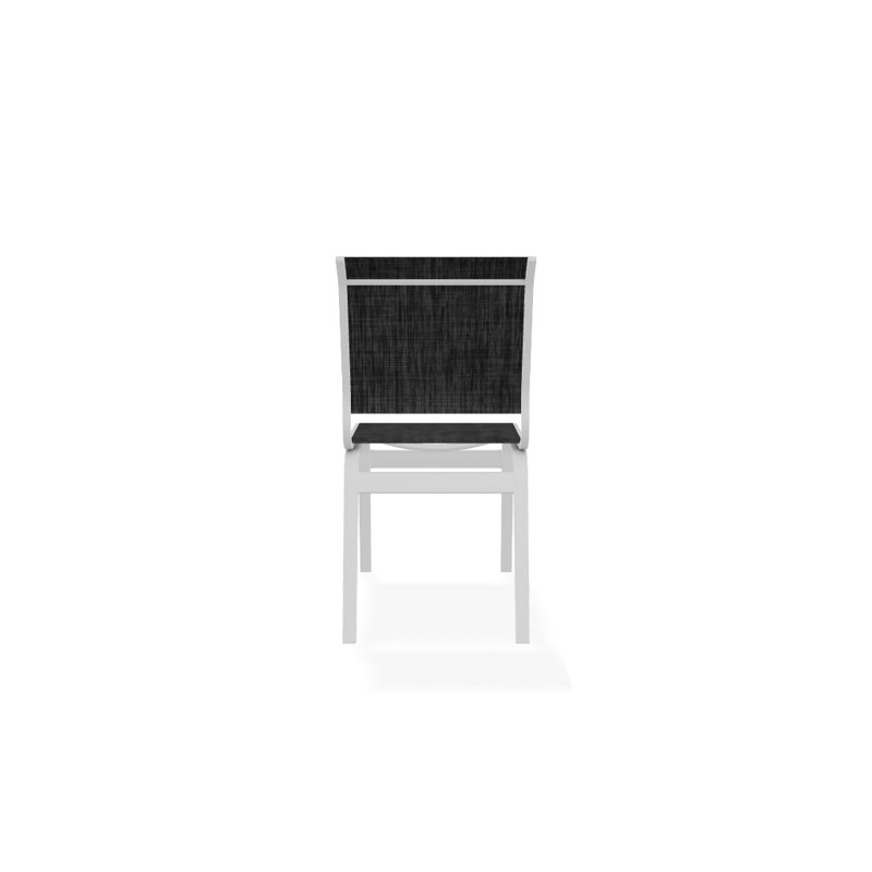 Chaise d'appoint de salle à manger Hiraku, Blanc texturé, Ombre Augustine