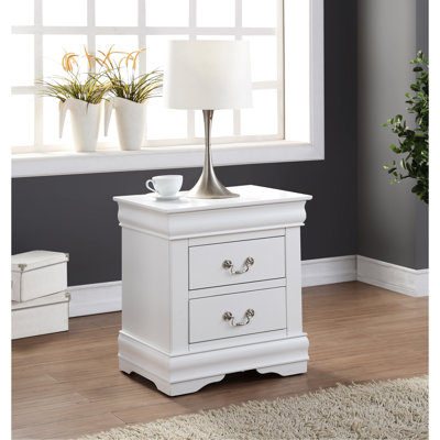 Table de chevet blanche avec espace de rangement spacieux et finition élégante