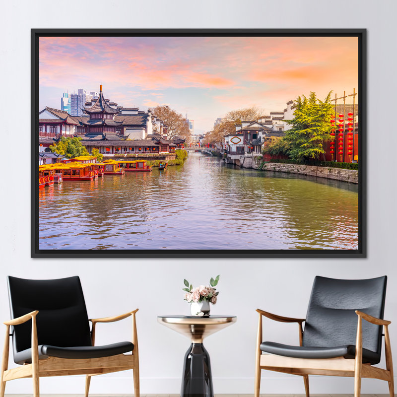 Print on Canvas, Black Floater Framed, 50 cm H x 70 cm W