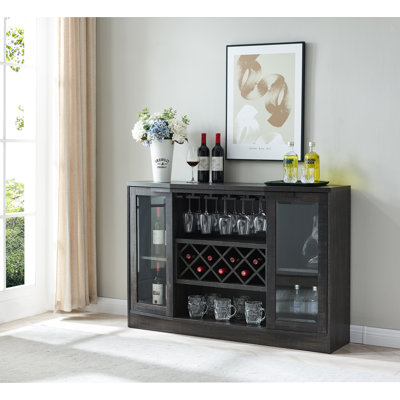 Armoire à vin et bar en verre pour 7 bouteilles