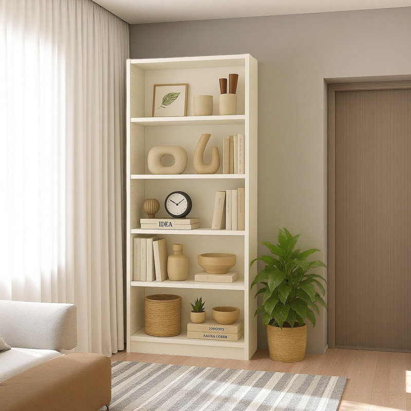 Armoire de rangement à 5 niveaux, Blanc