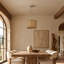 Luminaire suspendu simple avec abat-jour en rotin, couleur nickel sable