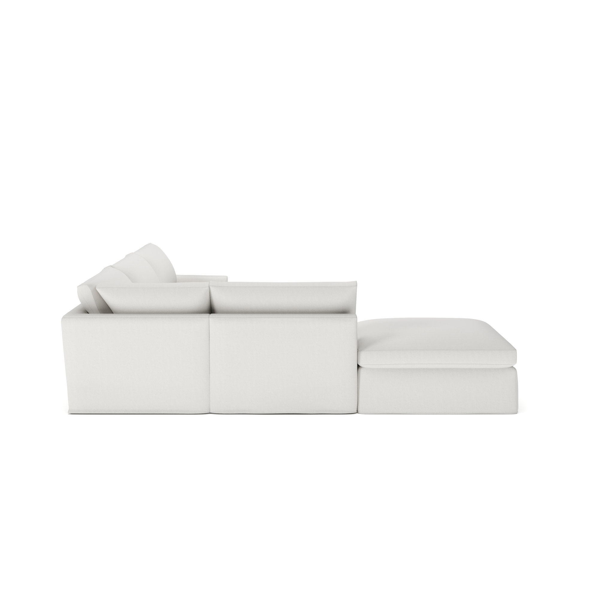 Wrenley 5-Piece Slipcovered Modular Sectional, Macarena Beige, Left Hand Facing