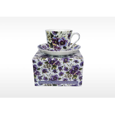 Tierra Bone China Cappuccino Cup and Saucer